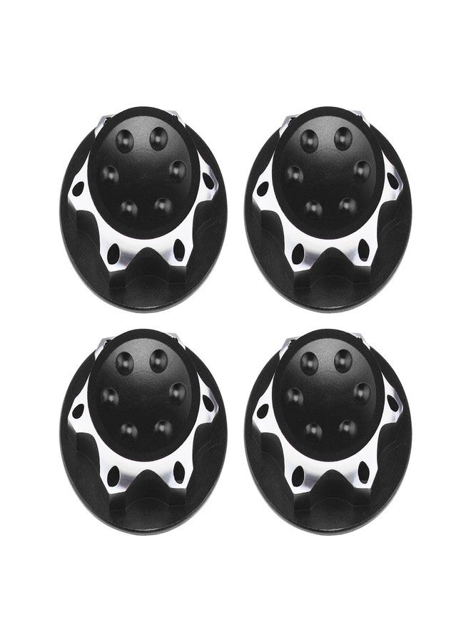 Micro Traders 4Pcs RC Car 17mm Hex Wheel Nut Anti-Dust Cover Nut Replacement Fit for 1/8 RC Car Model RC Off-Road Truck Compatible with Redcat Compatible with E-Revo, Black - Image 1